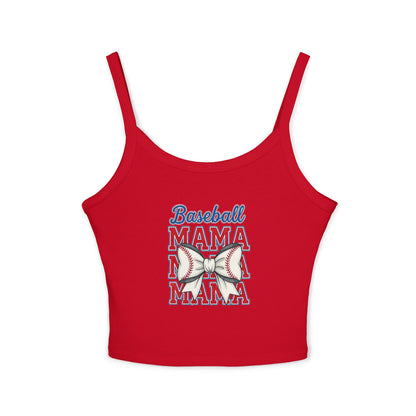 Baseball Mom Spaghetti Strap Tank Top – Soft & Stylish Game Day Apparel - The Sideline Tribe