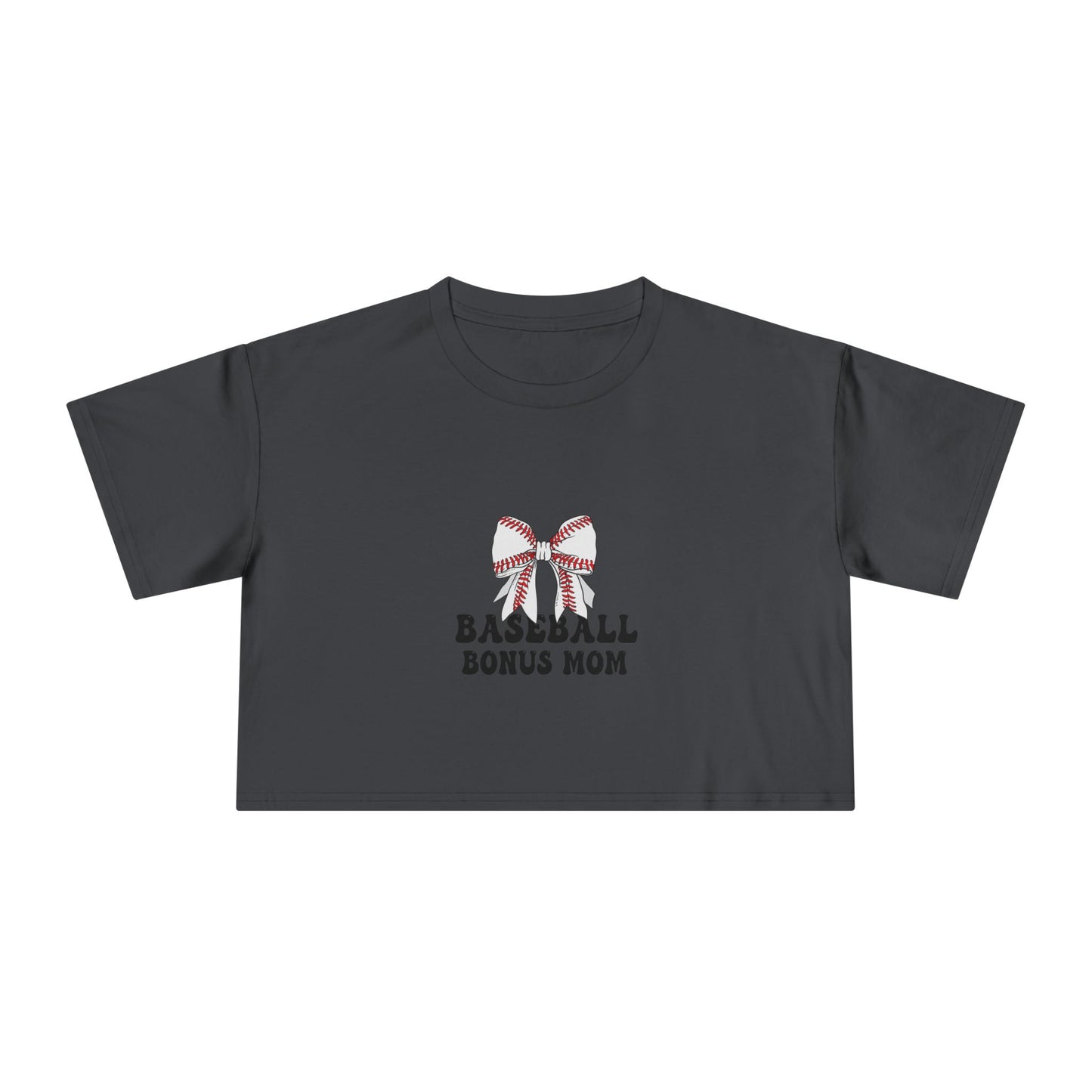 Baseball Bonus Mom Women's Crop Tee - The Sideline Tribe