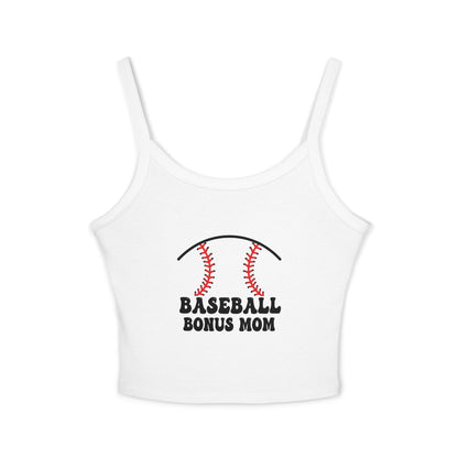 Baseball Bonus Mom Spaghetti Strap Tank Top - The Sideline Tribe