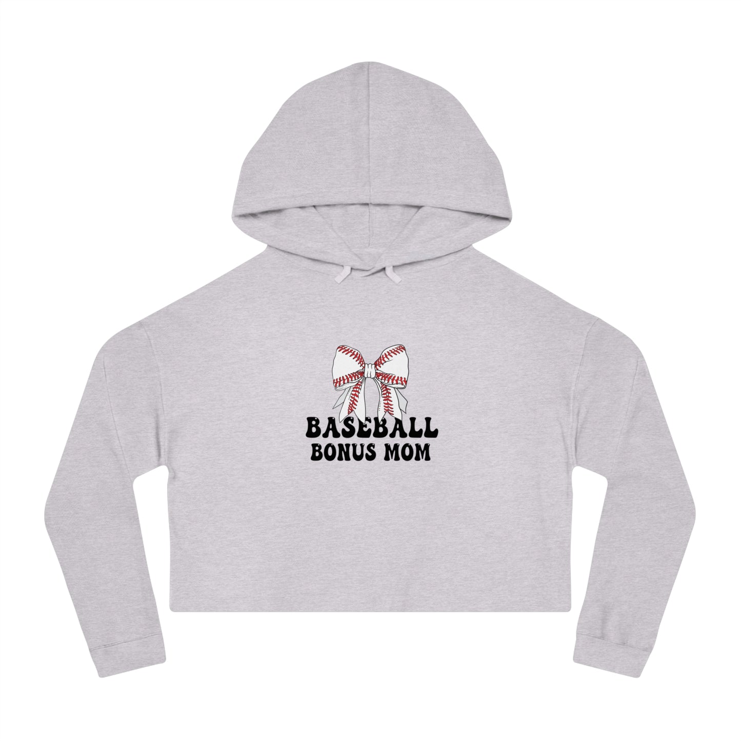 Baseball Bonus Mom Cropped Hoodie - The Sideline Tribe