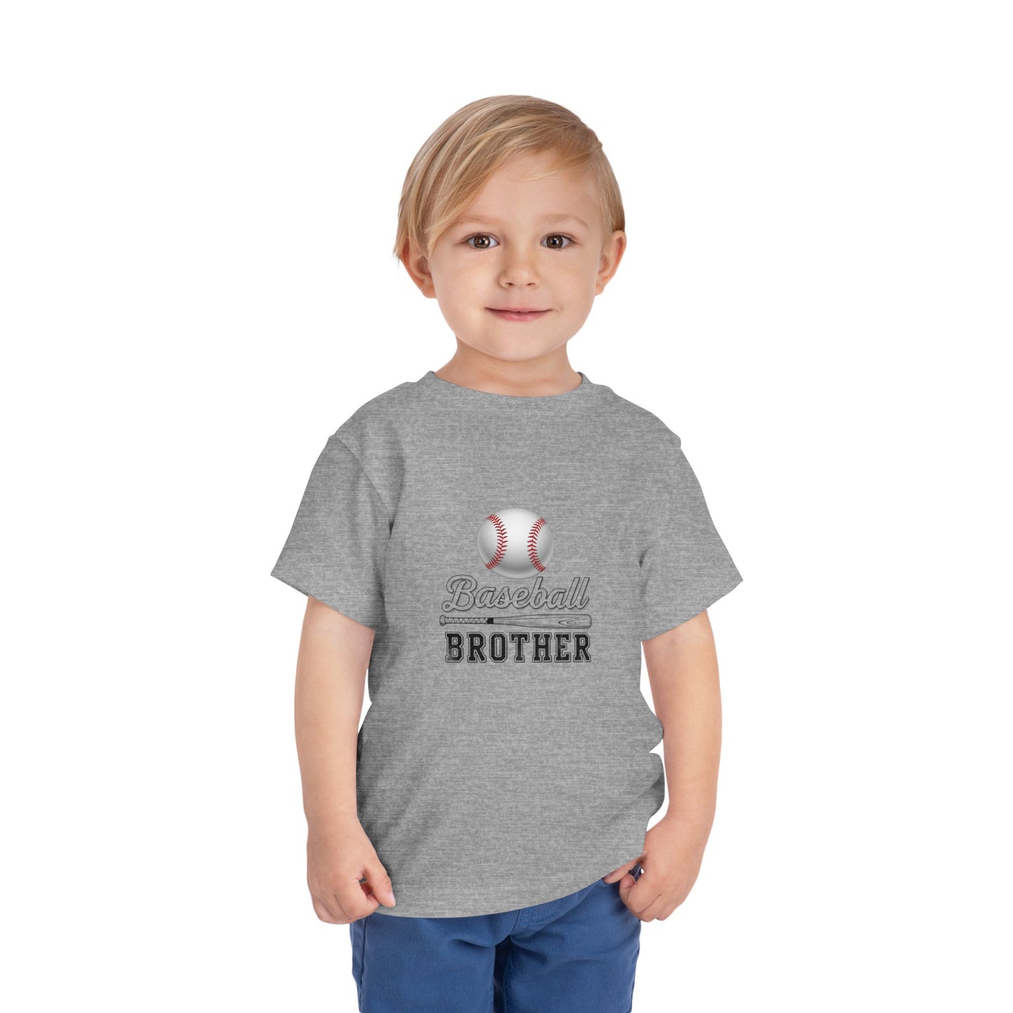 Baseball Brother Toddler Tee | Cute Kids’ Baseball Shirt for Little Siblings | Soft 100% Cotton Game Day Top