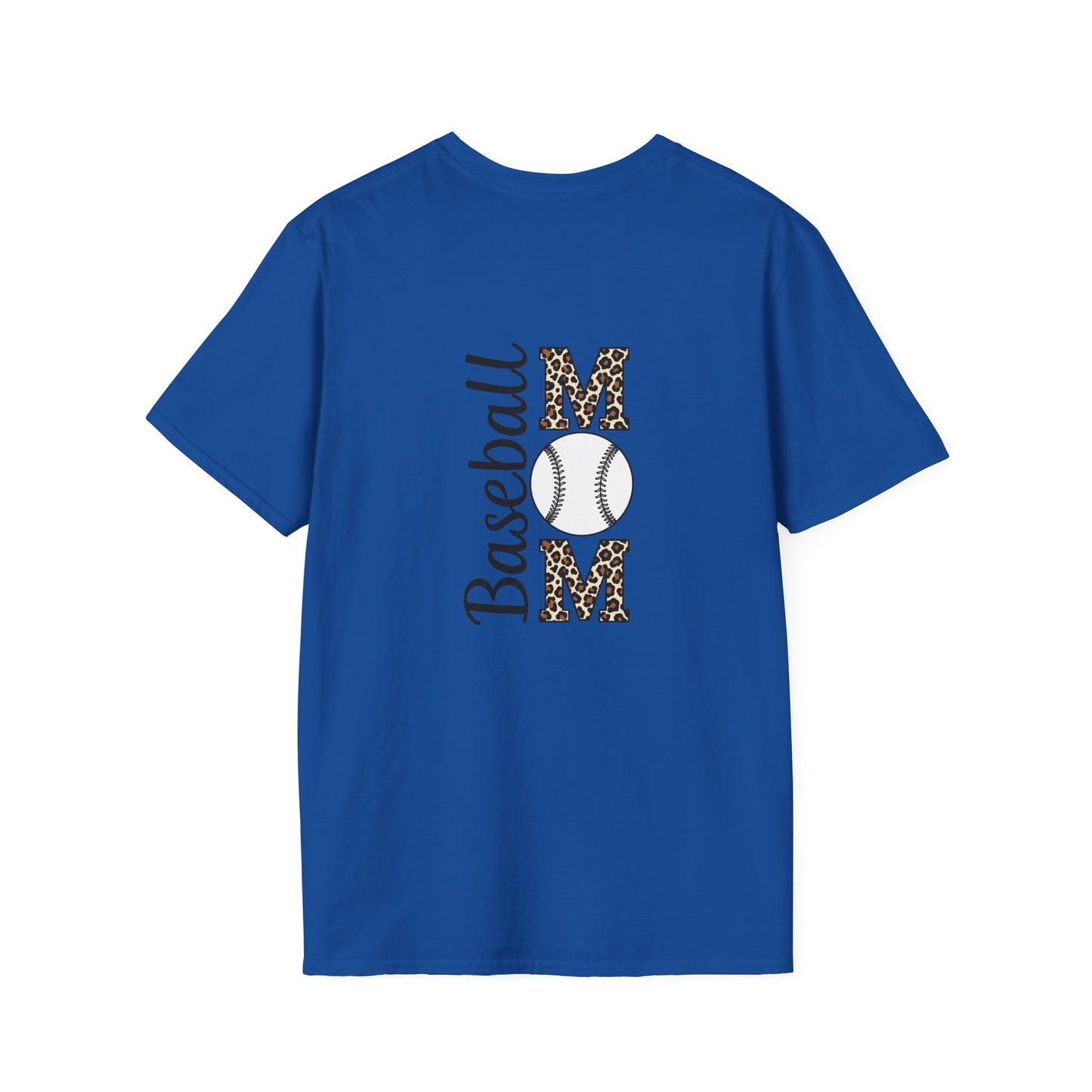 Leopard Print Baseball Mom T-Shirt – Personalized Game Day Style | Fierce & Fun Spirit Wear