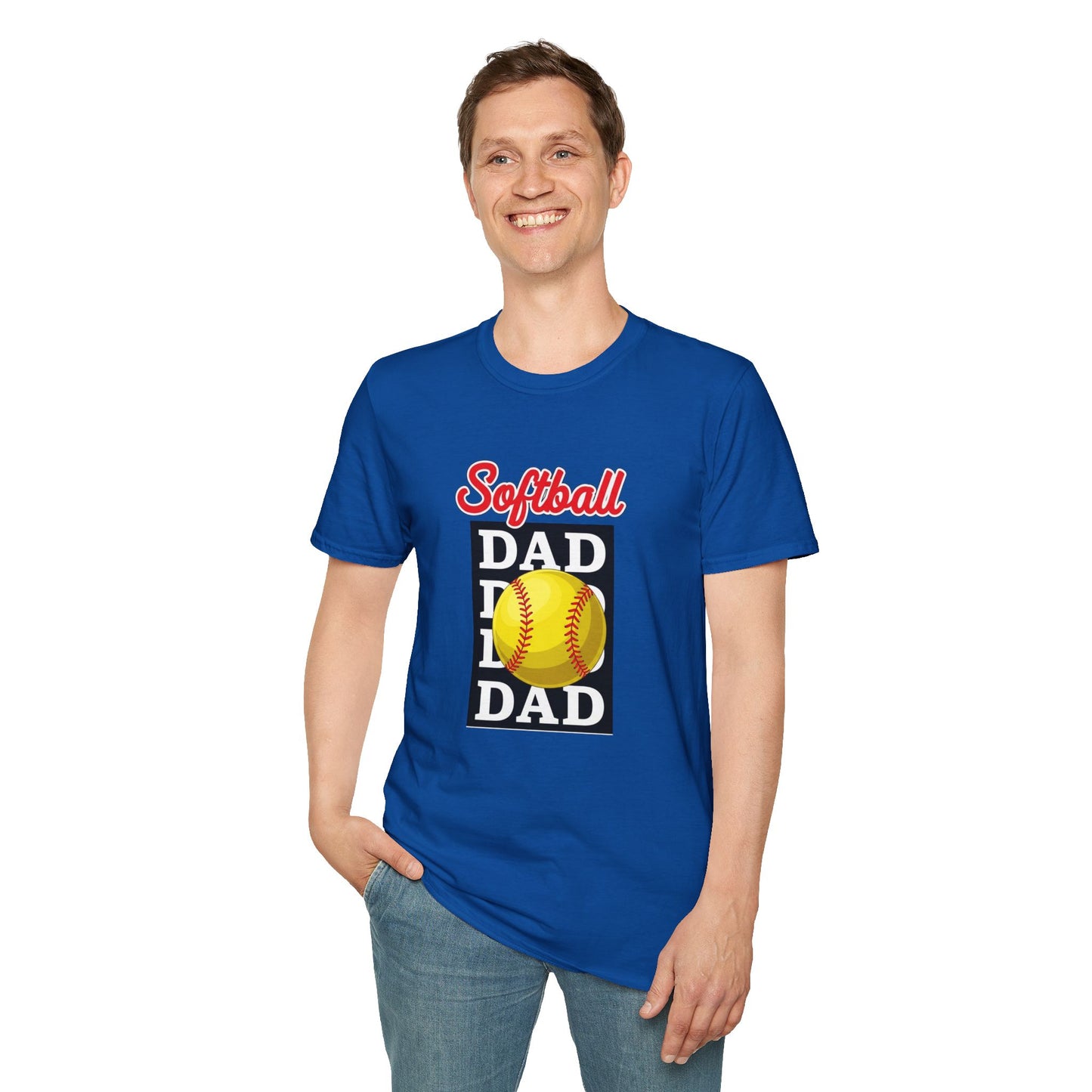 Softball Dad Vintage T-Shirt – Combed Cotton Tee for Men - The Sideline Tribe