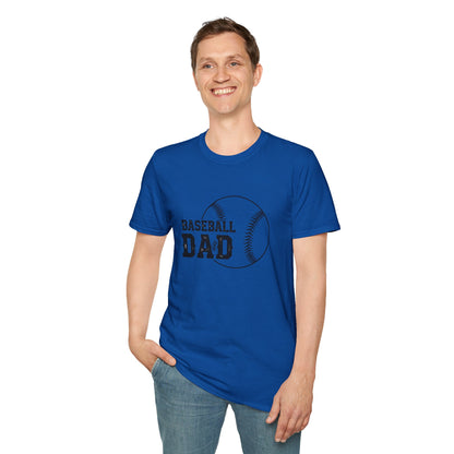 Baseball Dad Softstyle T-Shirt | Perfect Gift for Father's Day & Sports Fans