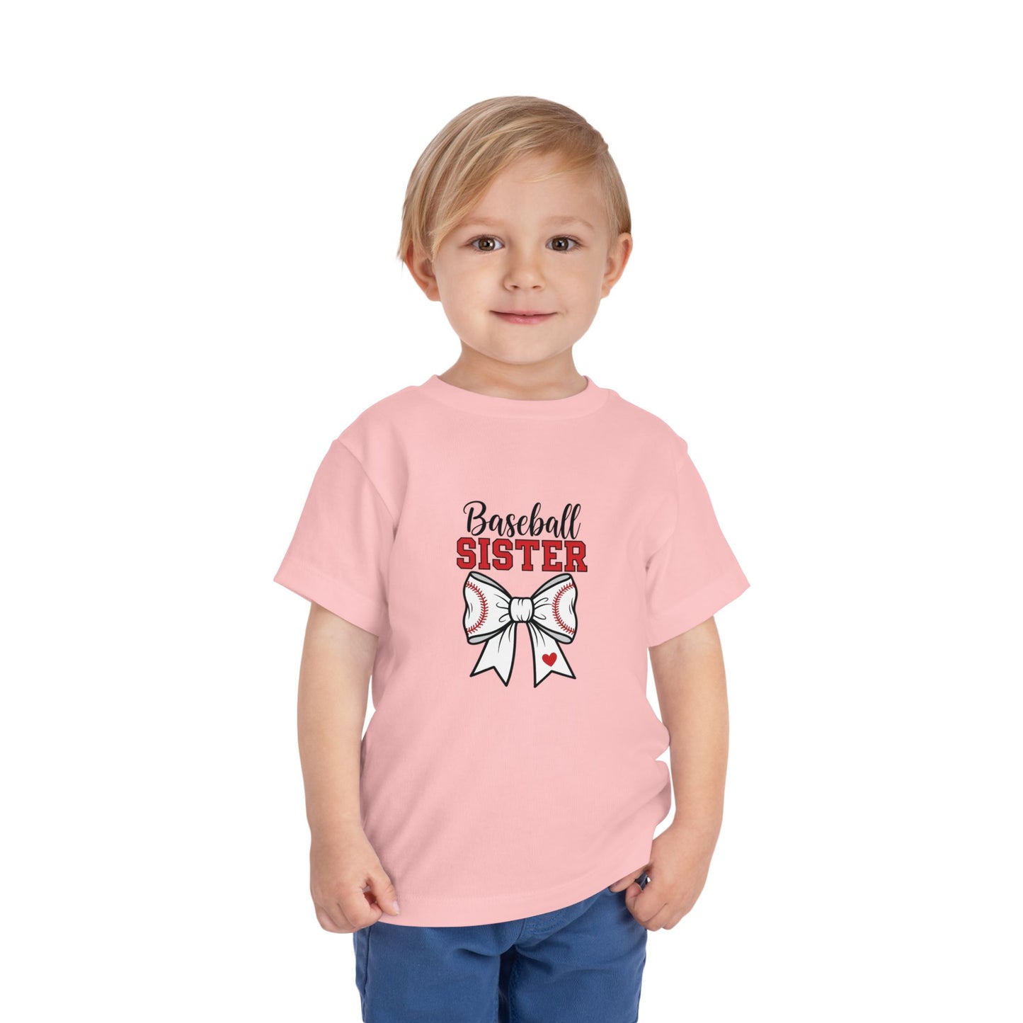Baseball Sister Toddler Tee – Cute Kids' Short Sleeve Shirt | Soft & Comfy Game Day Wear for Little Fans