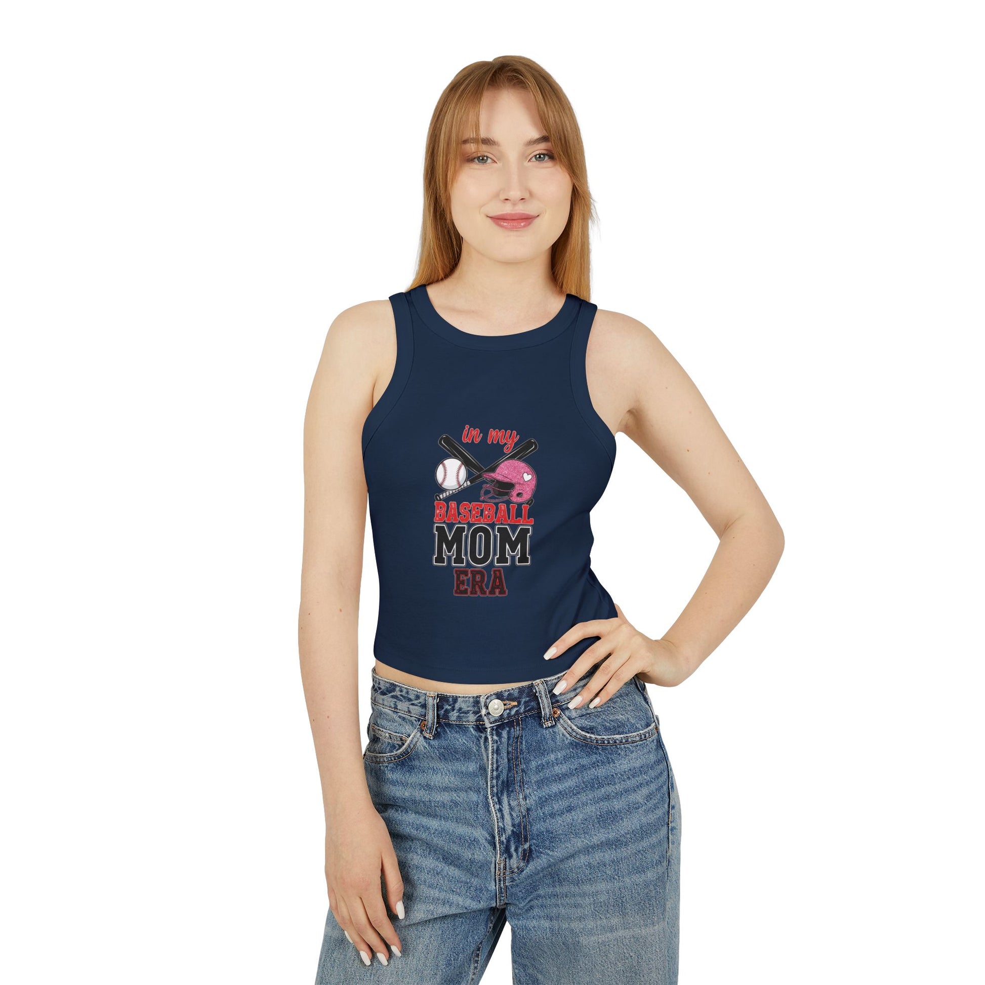Baseball Mom Racer Tank Top – Cute & Stylish Athletic Wear for Game Day - The Sideline Tribe