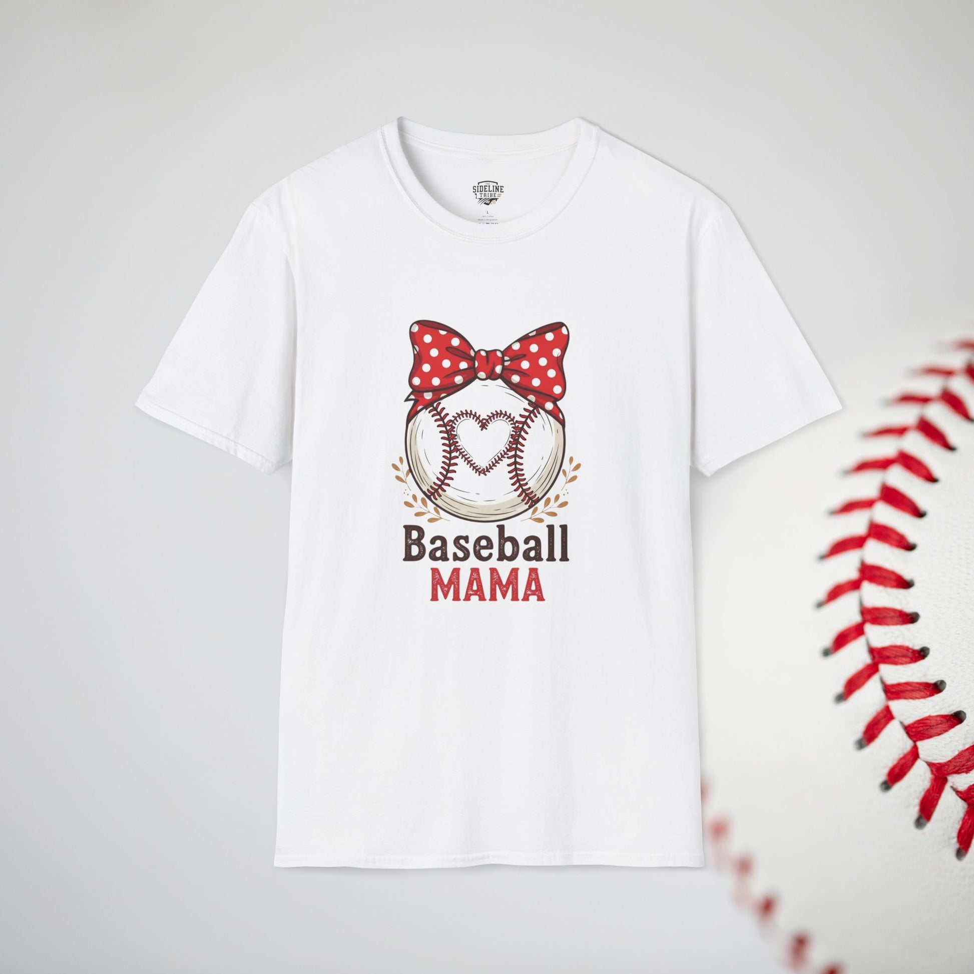 Baseball Mom Softstyle T-Shirt – Premium Game Day Tee for Sports Fans - The Sideline Tribe