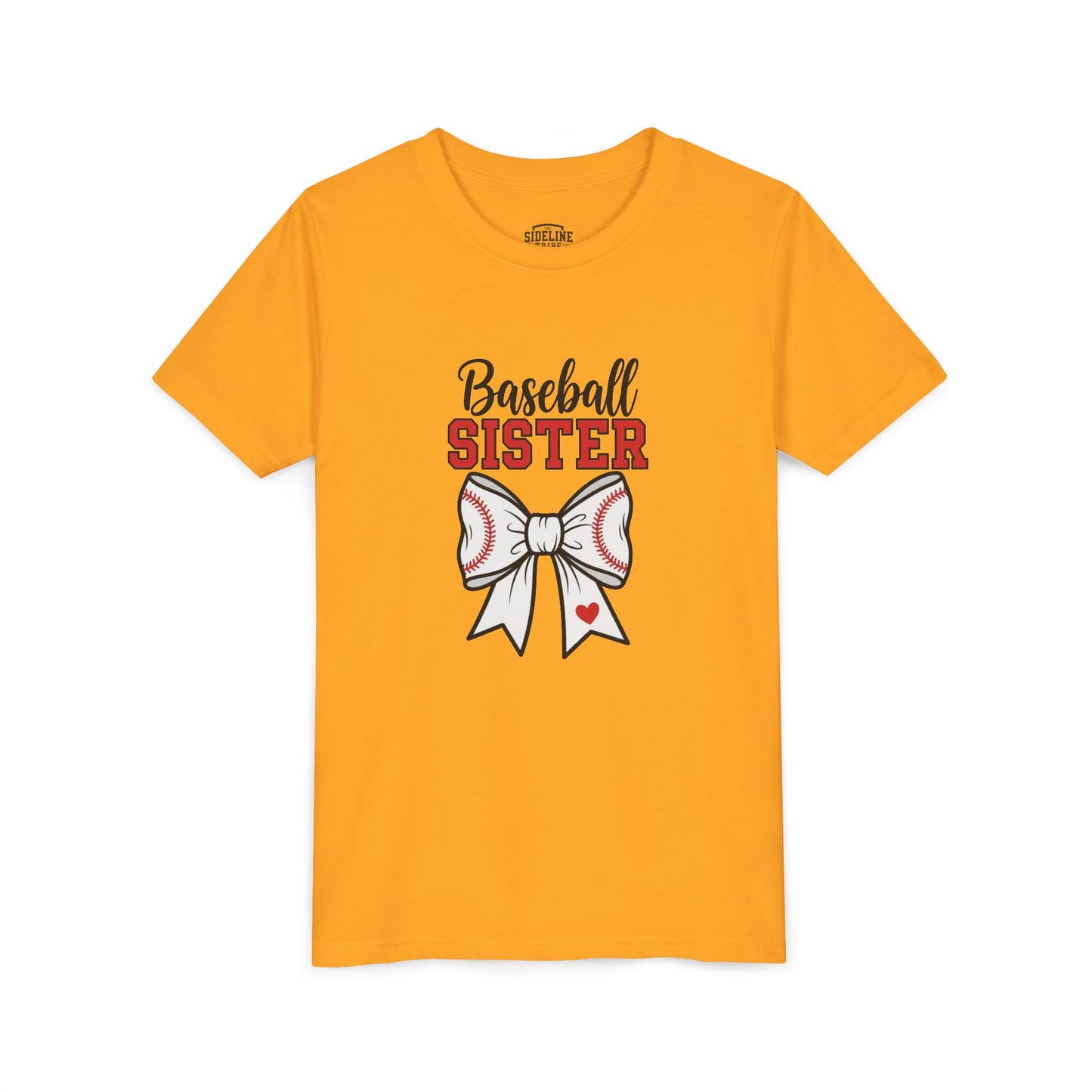 Baseball Sister Youth Short Sleeve Tee – Cute Kids Sports Shirt | Soft & Comfy Game Day Top for Young Fans