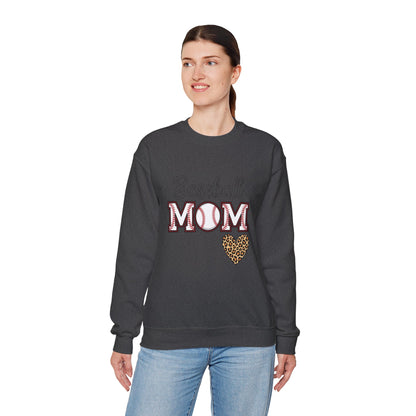 Baseball Mom Crewneck Sweatshirt – Cozy Game Day Pullover | Classic Sports Mom Sweater | Warm Team Spirit Apparel