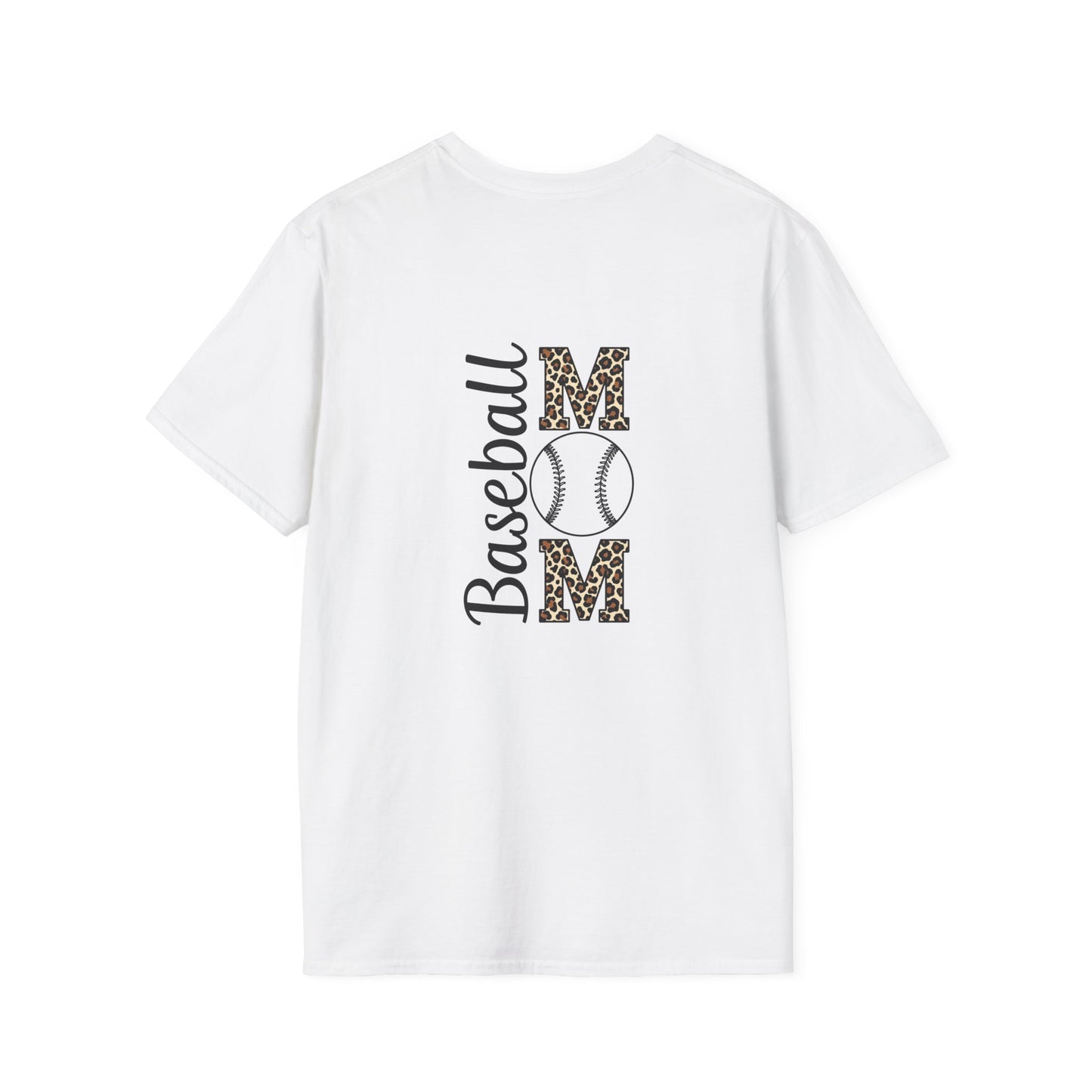 Leopard Print Baseball Mom T-Shirt – Personalized Game Day Style | Fierce & Fun Spirit Wear