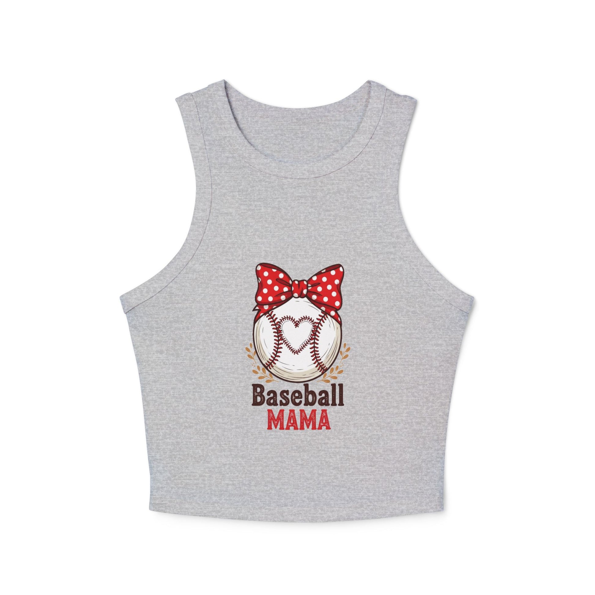 Baseball Mom Micro Rib Racer Tank Top – Fitted Game Day Apparel - The Sideline Tribe