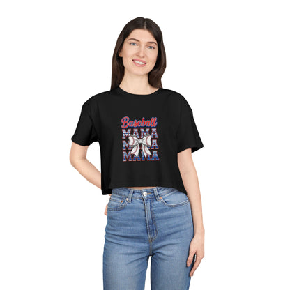 Baseball Graphic Women's Crop Tee - Perfect for Game Day Enthusiasts!