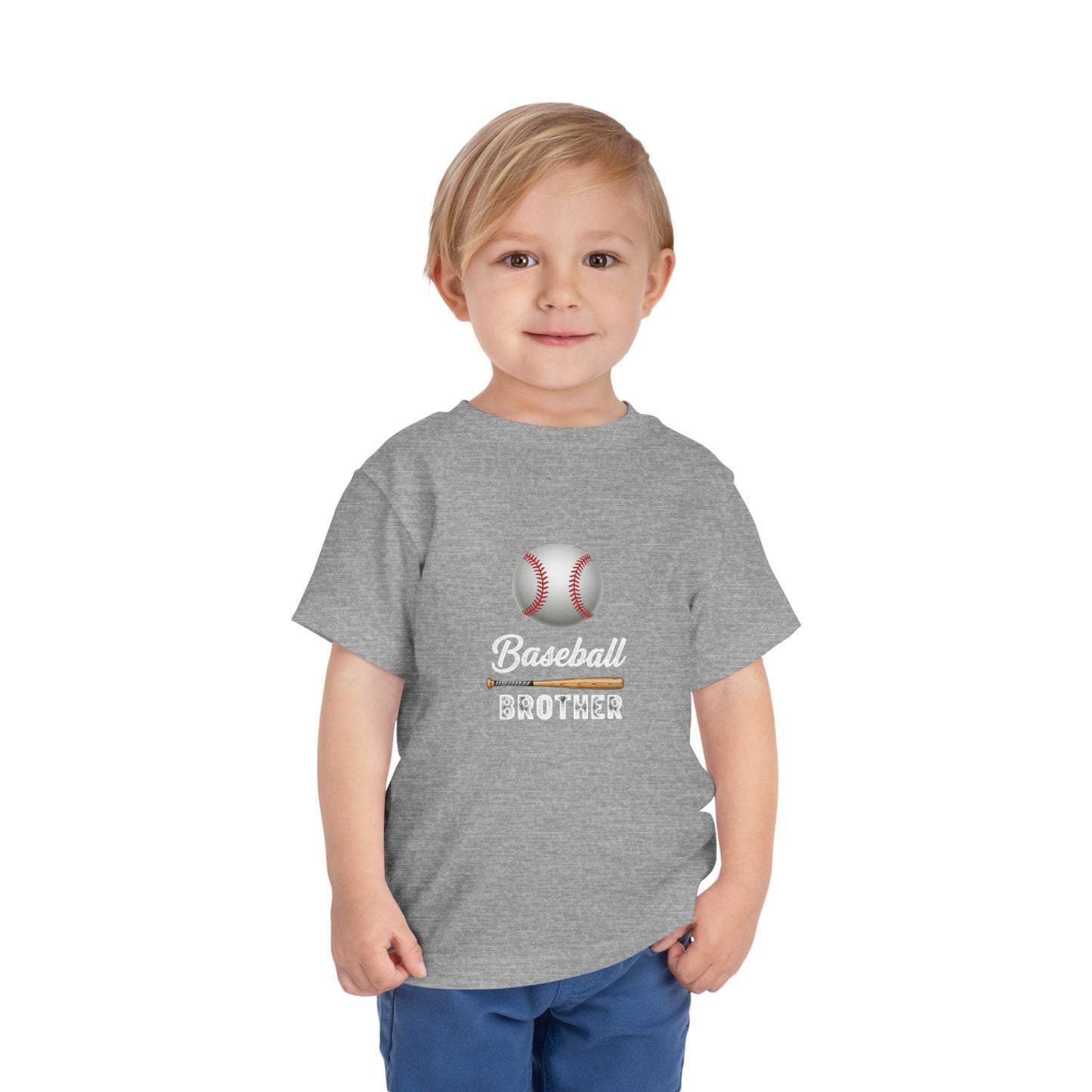 Baseball Brother Toddler Tee | Cute Kids’ Baseball Shirt for Little Siblings | Soft 100% Cotton Game Day Top