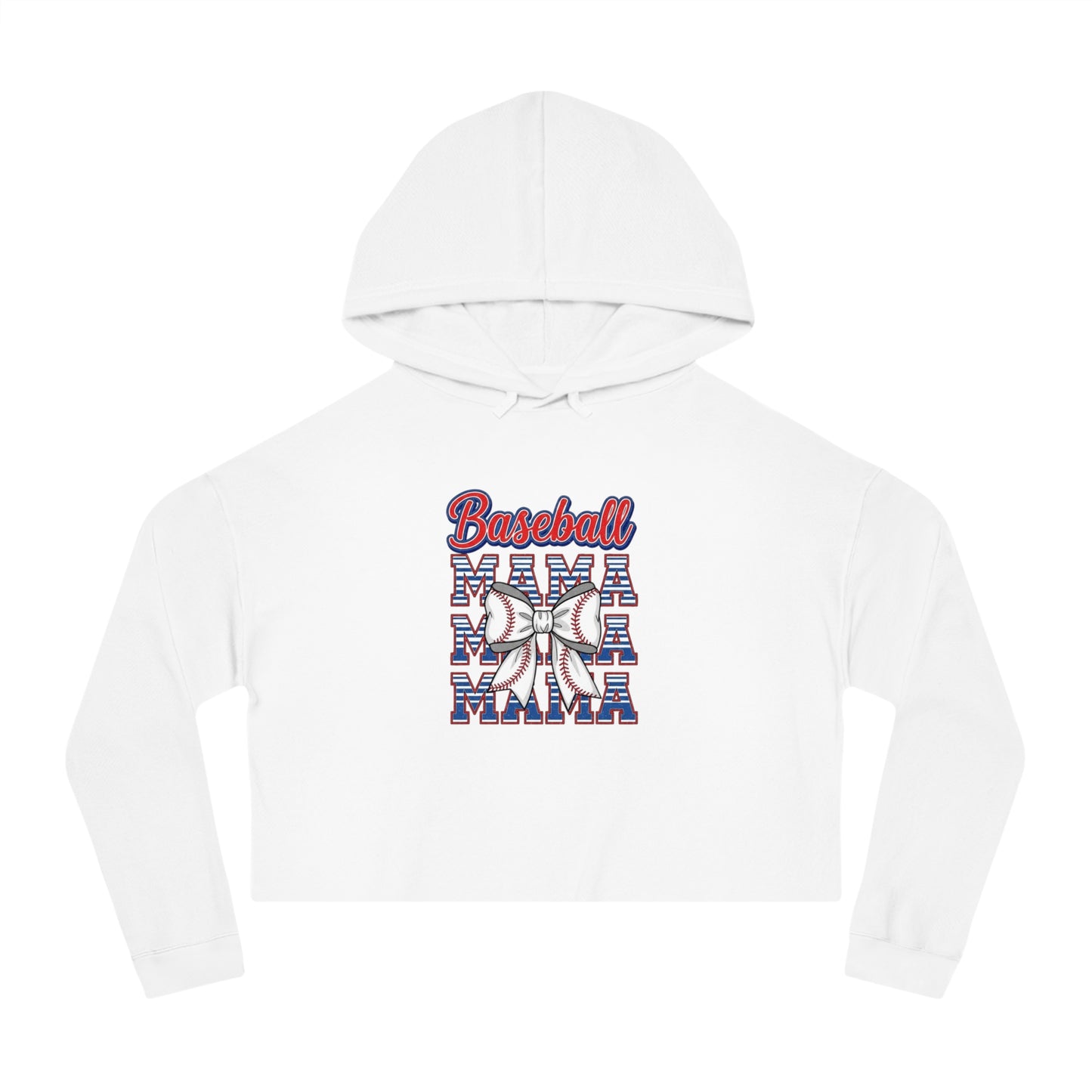 Baseball Mama Cropped Hooded Sweatshirt
