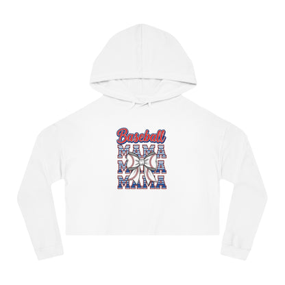Baseball Mama Cropped Hooded Sweatshirt