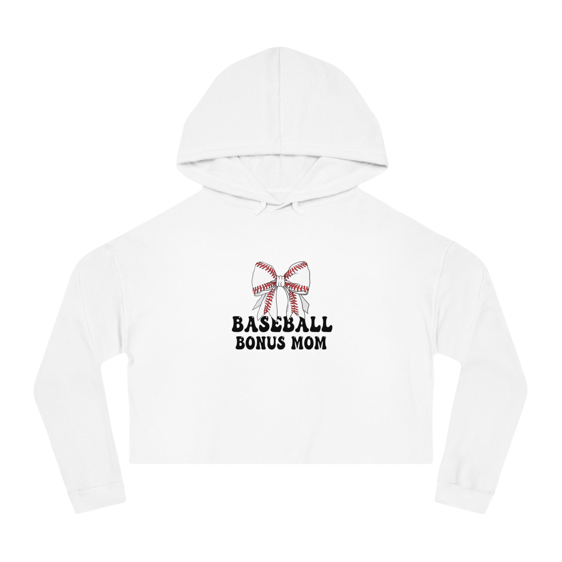 Baseball Bonus Mom Cropped Hoodie - The Sideline Tribe