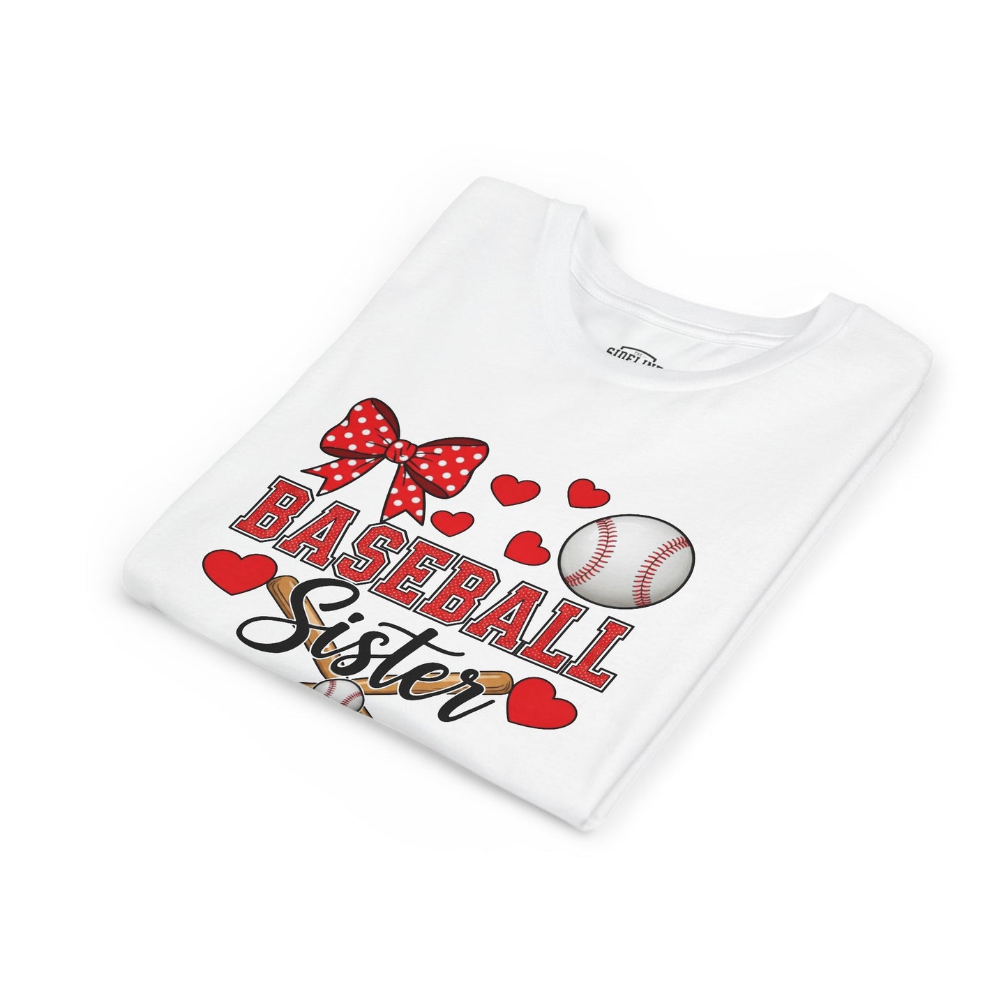 Baseball Sister Youth Tee – Cute Sports Fan Shirt for Girls | Soft Airlume Cotton Kids T-Shirt | Game Day Outfit