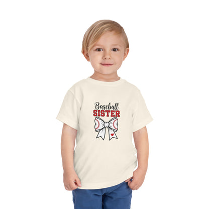 Baseball Sister Toddler Tee – Cute Kids' Short Sleeve Shirt | Soft & Comfy Game Day Wear for Little Fans
