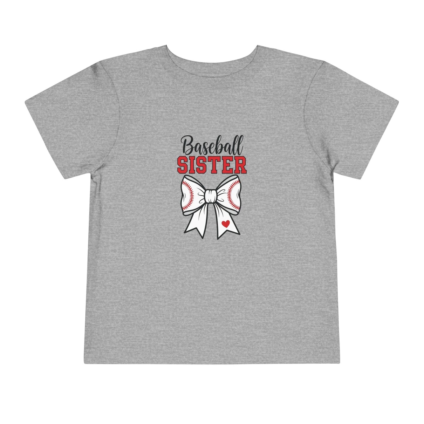 Baseball Sister Toddler Tee – Cute Kids' Short Sleeve Shirt | Soft & Comfy Game Day Wear for Little Fans