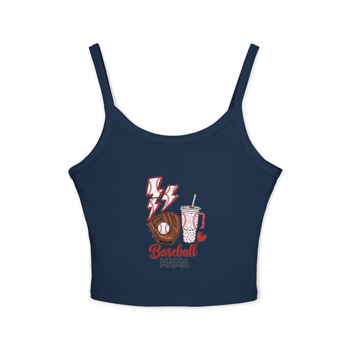 Baseball Mama Women's Spaghetti Strap Tank Top – Soft & Supportive Game Day Style