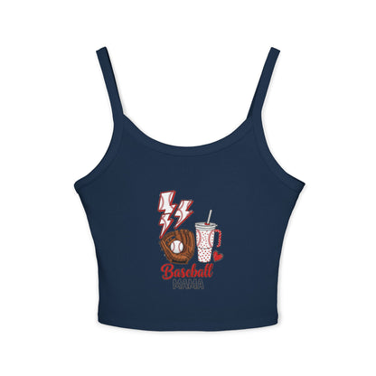 Baseball Mama Women's Spaghetti Strap Tank Top – Soft & Supportive Game Day Style