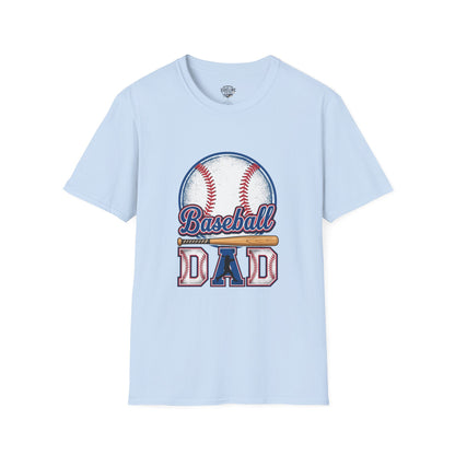 Baseball Dad Unisex Softstyle T-Shirt | Classic Game Day Tee | Premium Ring-Spun Cotton