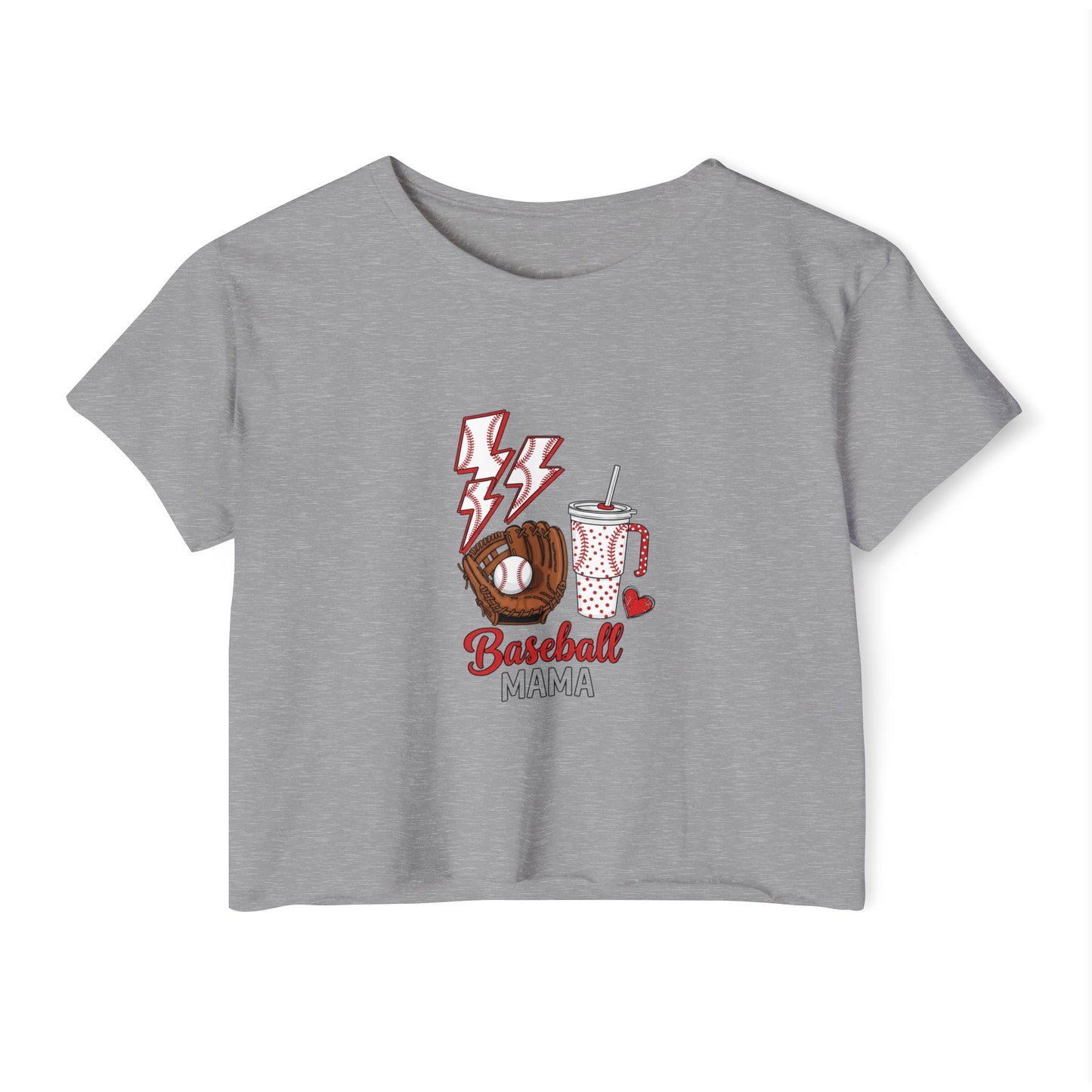 Baseball Mama Crop Top – Lightweight & Stylish Game Day Comfort