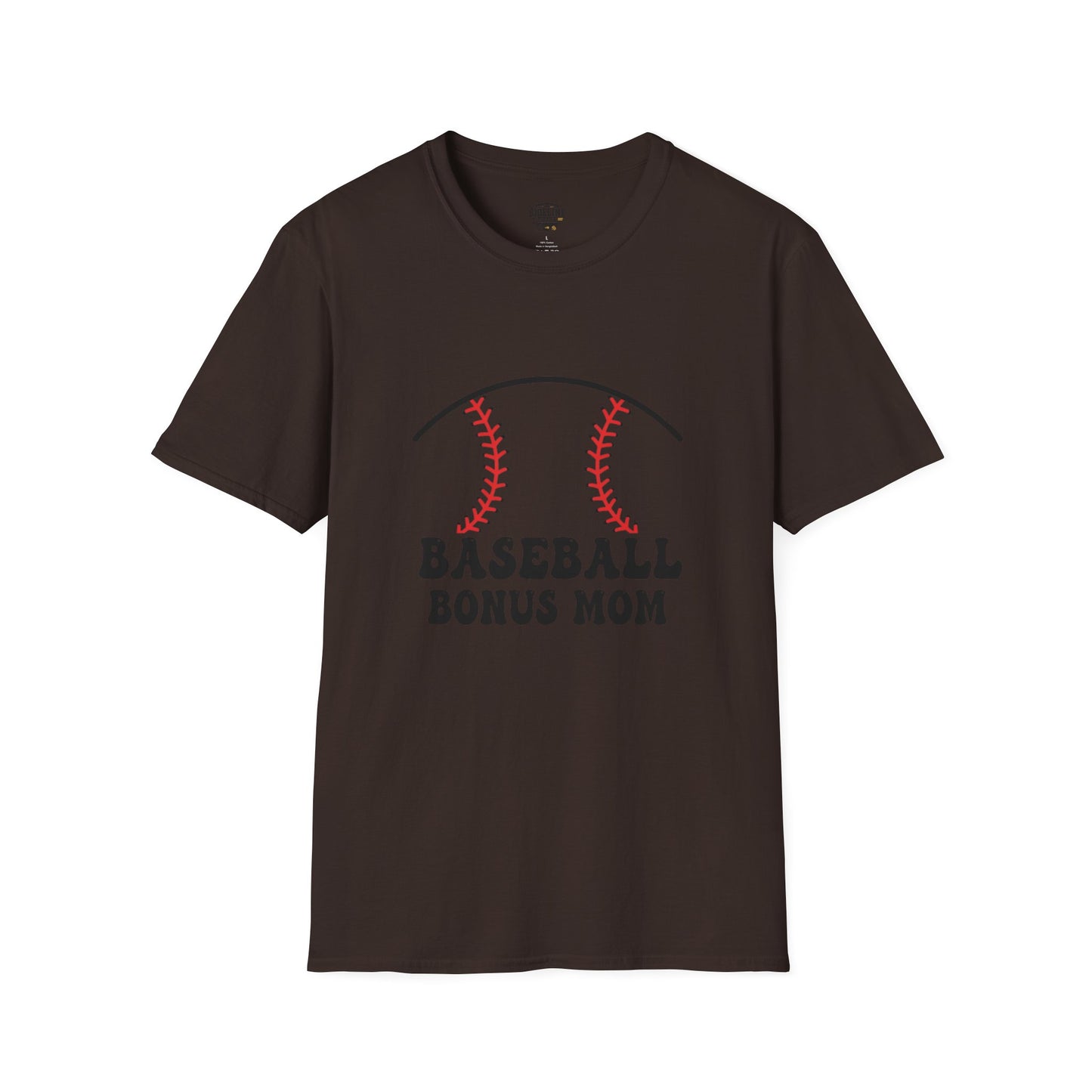 Baseball Bonus Mom Softstyle T-Shirt - The Sideline Tribe
