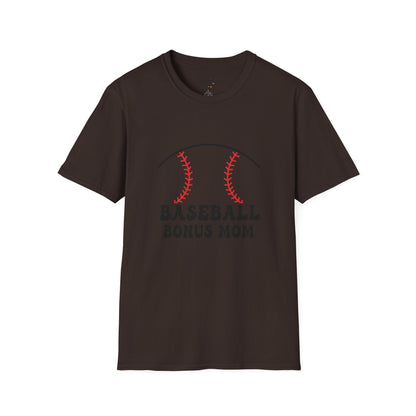 Baseball Bonus Mom Softstyle T-Shirt - The Sideline Tribe