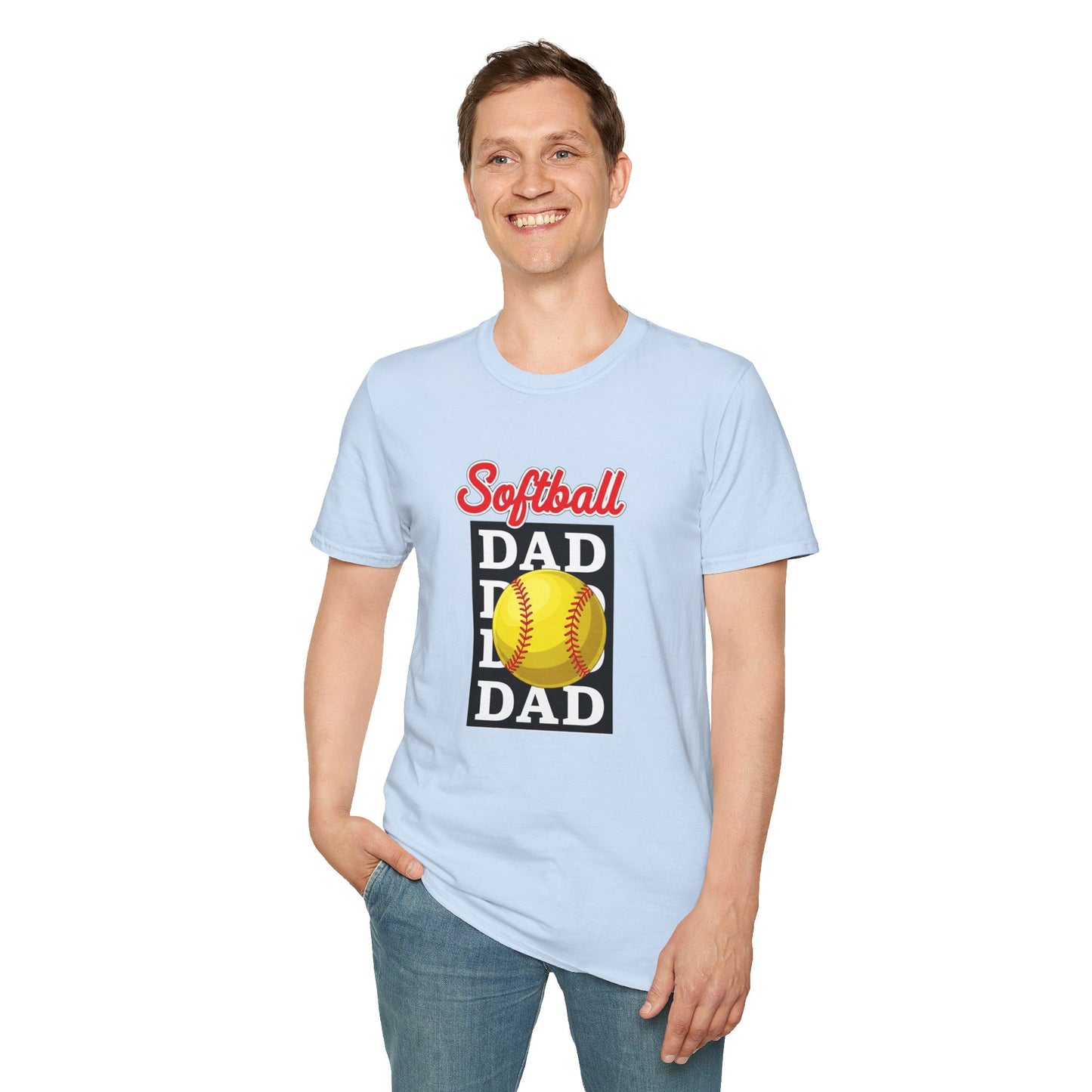 Softball Dad Vintage T-Shirt – Combed Cotton Tee for Men - The Sideline Tribe