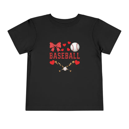 Baseball Sister Toddler Short Sleeve Tee – Soft Cotton Game Day Shirt for Little Fans | Airlume Combed Comfort