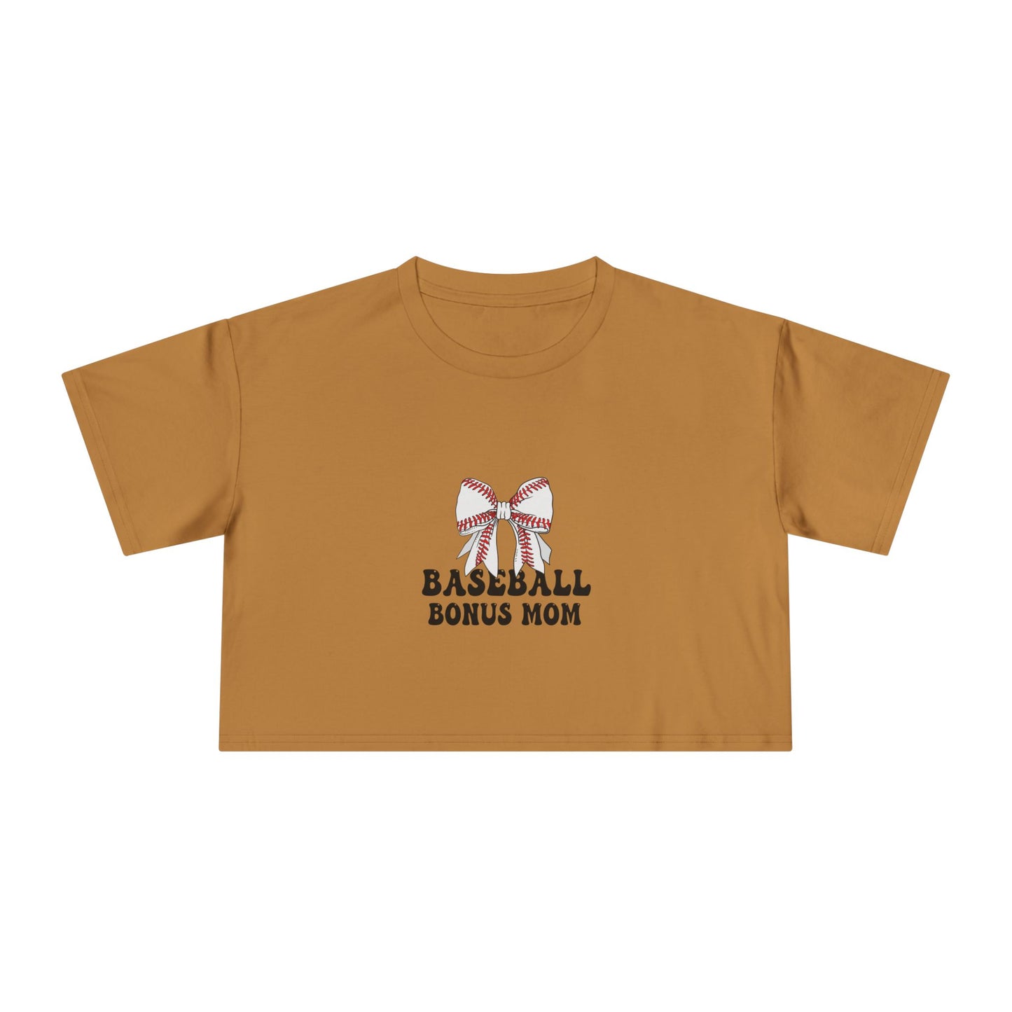 Baseball Bonus Mom Women's Crop Tee - The Sideline Tribe