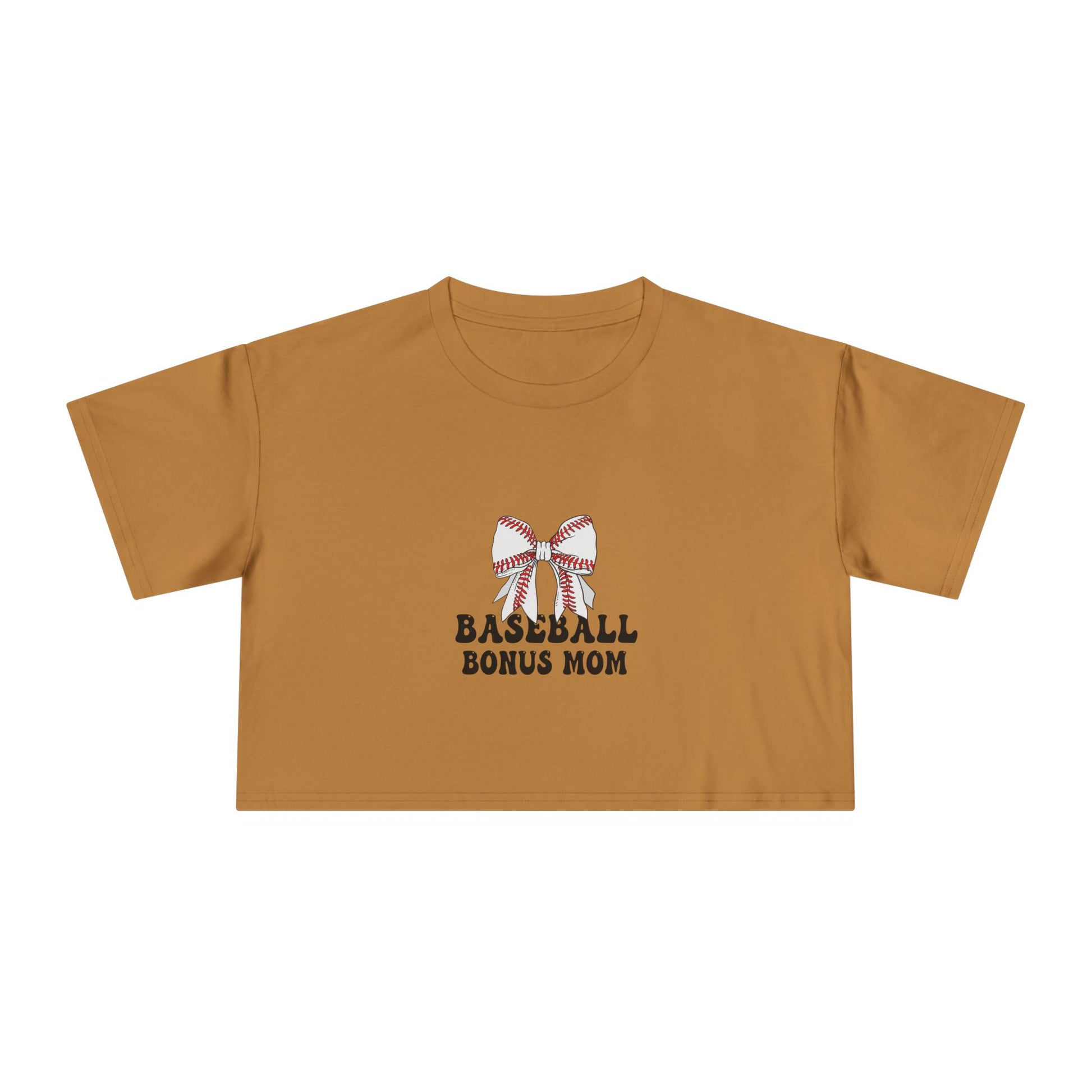 Baseball Bonus Mom Women's Crop Tee - The Sideline Tribe