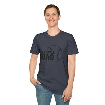 Baseball Dad Softstyle T-Shirt | Perfect Gift for Father's Day & Sports Fans
