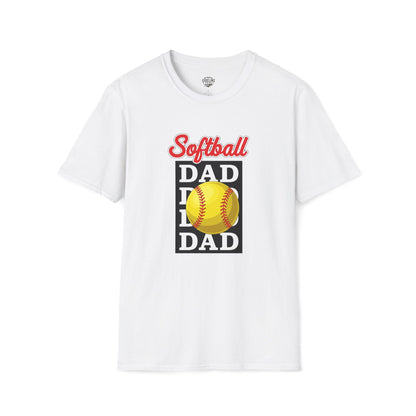 Softball Dad Vintage T-Shirt – Combed Cotton Tee for Men - The Sideline Tribe