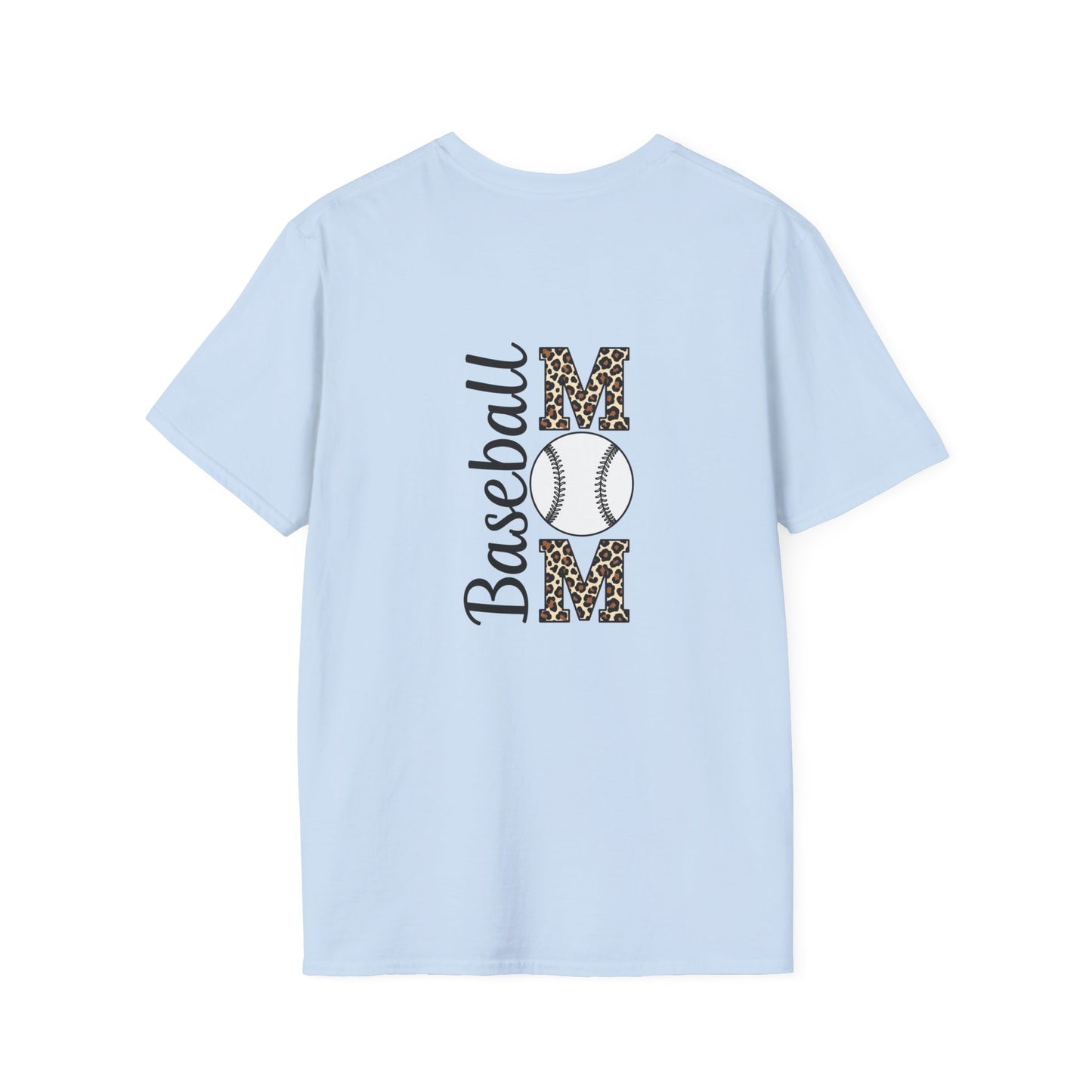 Leopard Print Baseball Mom T-Shirt – Personalized Game Day Style | Fierce & Fun Spirit Wear