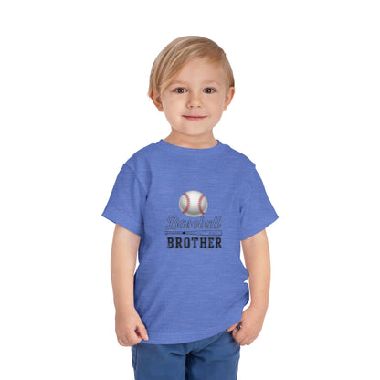 Baseball Brother Toddler Tee | Cute Kids’ Baseball Shirt for Little Siblings | Soft 100% Cotton Game Day Top