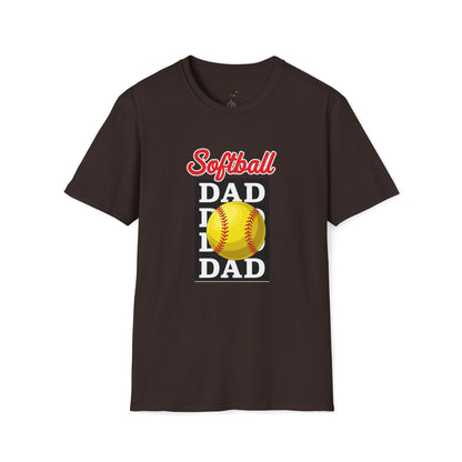 Softball Dad Vintage T-Shirt – Combed Cotton Tee for Men - The Sideline Tribe