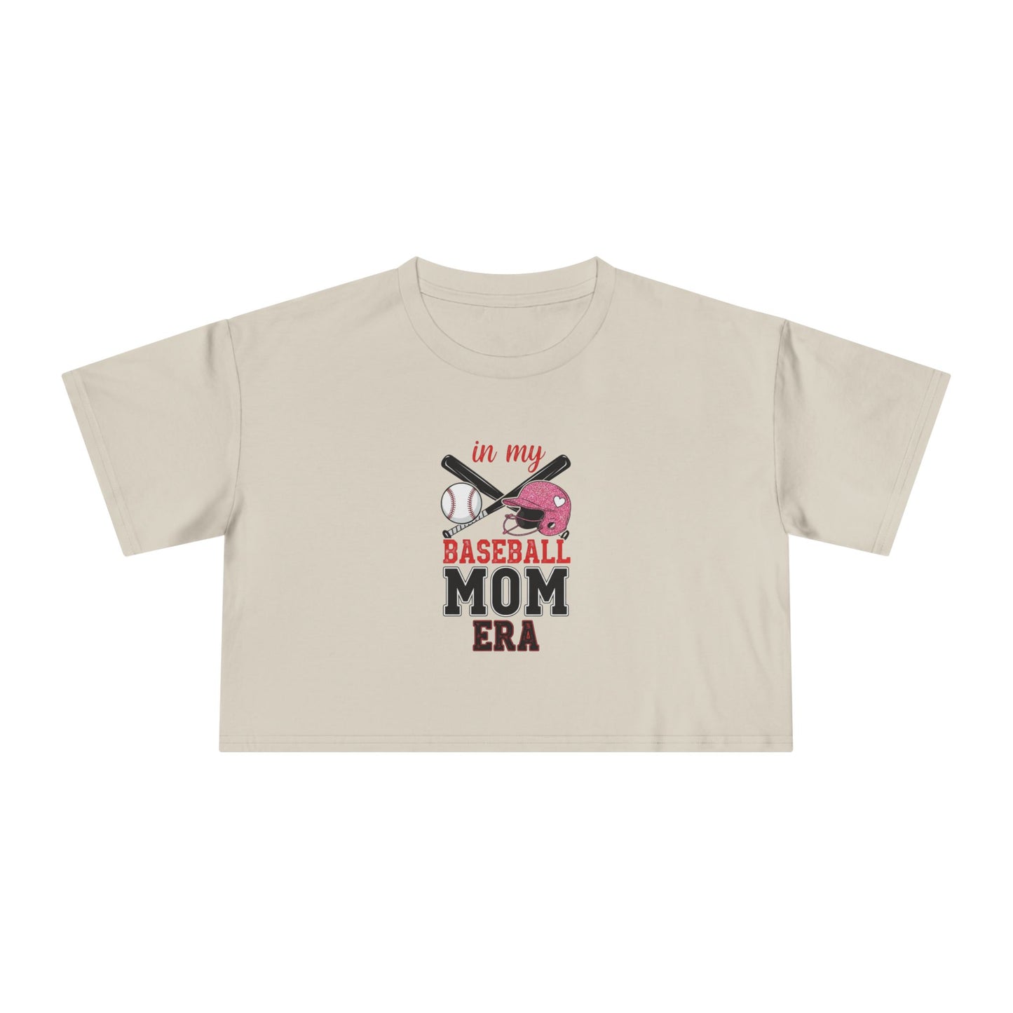 Baseball Mom Crop Tee – Trendy Women's Shirt for Game Day Style - The Sideline Tribe