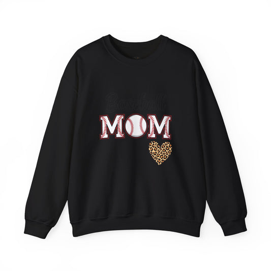 Baseball Mom Crewneck Sweatshirt – Cozy Game Day Pullover | Classic Sports Mom Sweater | Warm Team Spirit Apparel