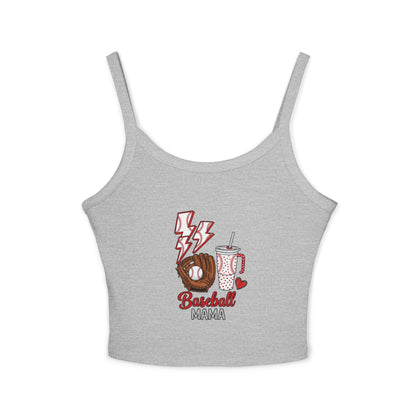 Baseball Mama Women's Spaghetti Strap Tank Top – Soft & Supportive Game Day Style