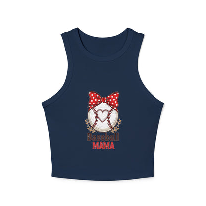 Baseball Mom Micro Rib Racer Tank Top – Fitted Game Day Apparel - The Sideline Tribe