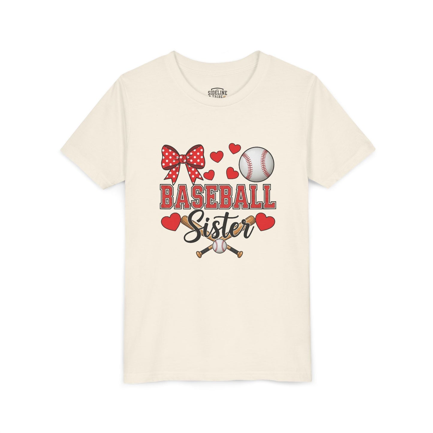 Baseball Sister Youth Tee – Cute Sports Fan Shirt for Girls | Soft Airlume Cotton Kids T-Shirt | Game Day Outfit