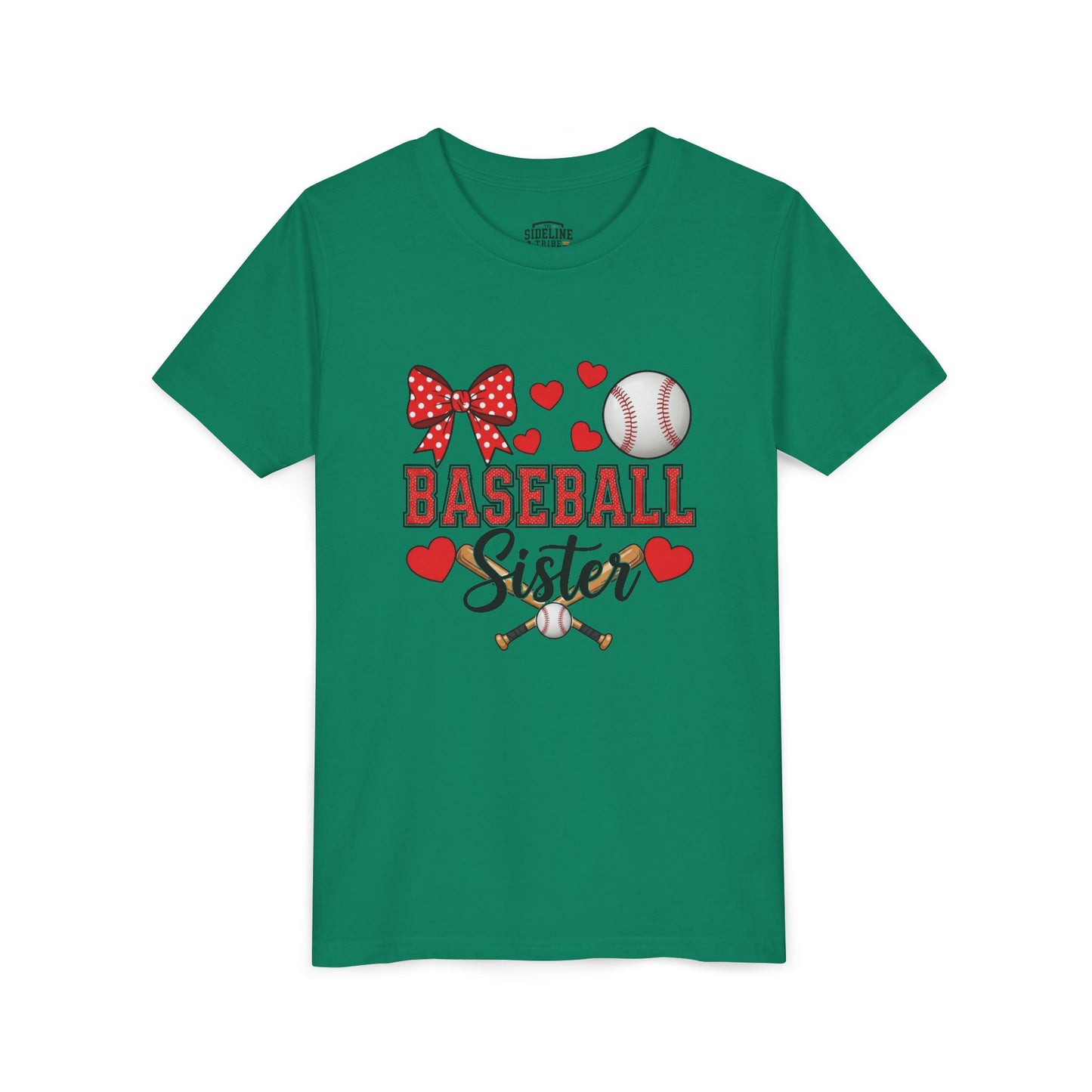 Baseball Sister Youth Tee – Cute Sports Fan Shirt for Girls | Soft Airlume Cotton Kids T-Shirt | Game Day Outfit
