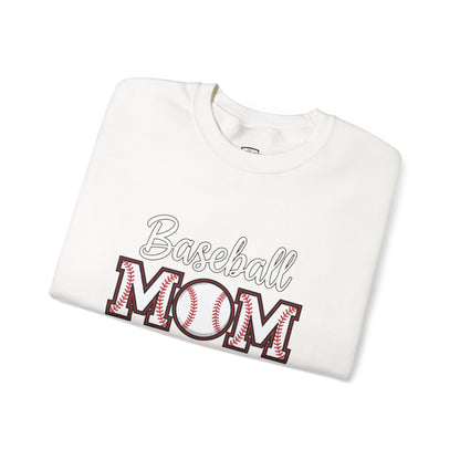 Baseball Mom Crewneck Sweatshirt – Cozy Game Day Pullover | Classic Sports Mom Sweater | Warm Team Spirit Apparel