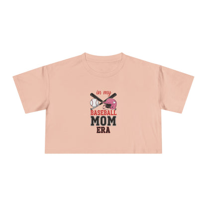 Baseball Mom Crop Tee – Trendy Women's Shirt for Game Day Style - The Sideline Tribe