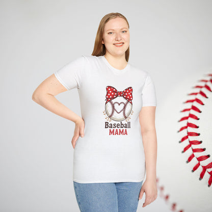 Baseball Mom Softstyle T-Shirt – Premium Game Day Tee for Sports Fans - The Sideline Tribe