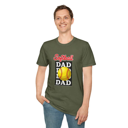 Softball Dad Vintage T-Shirt – Combed Cotton Tee for Men - The Sideline Tribe