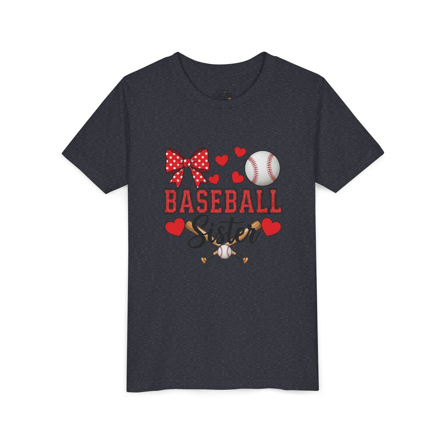 Baseball Sister Youth Tee – Cute Sports Fan Shirt for Girls | Soft Airlume Cotton Kids T-Shirt | Game Day Outfit