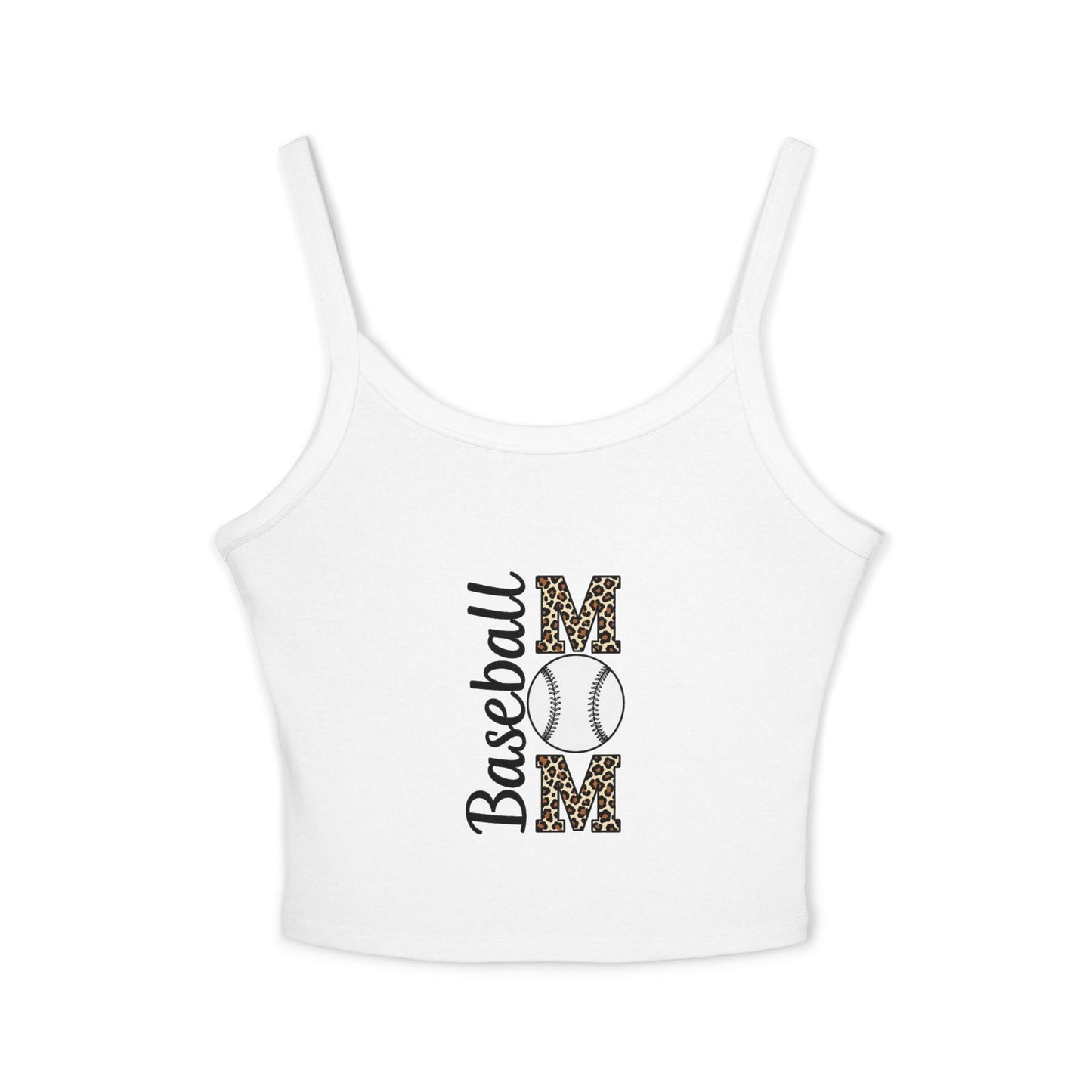 Baseball Mom Spaghetti Strap Tank Top – Soft Cotton-Poly Blend | Supportive Game Day Cami | Trendy Sports Mom Apparel